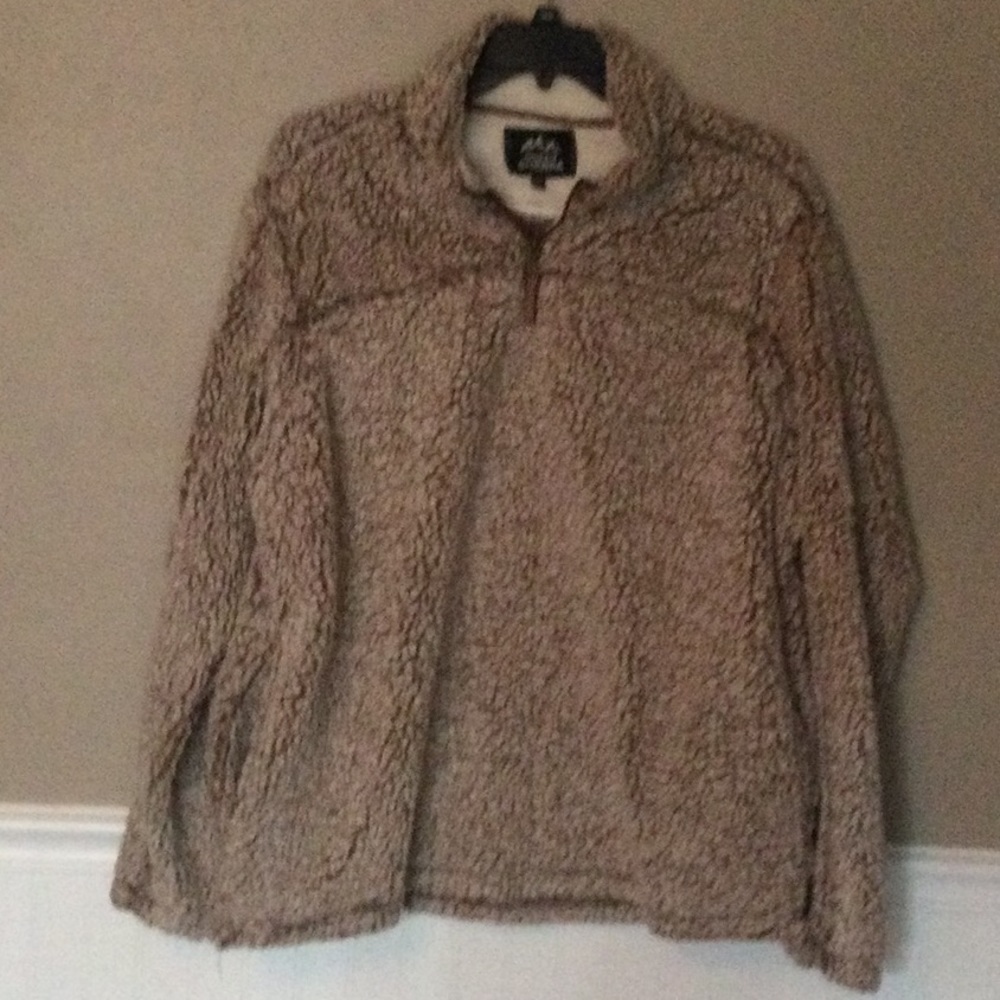 Womens or Mens plus sz 2X Grizzly Sherpa. Brown and cream